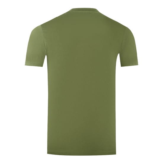 Aquascutum Large Bold London Aldis Brand Logo Army Green T-Shirt