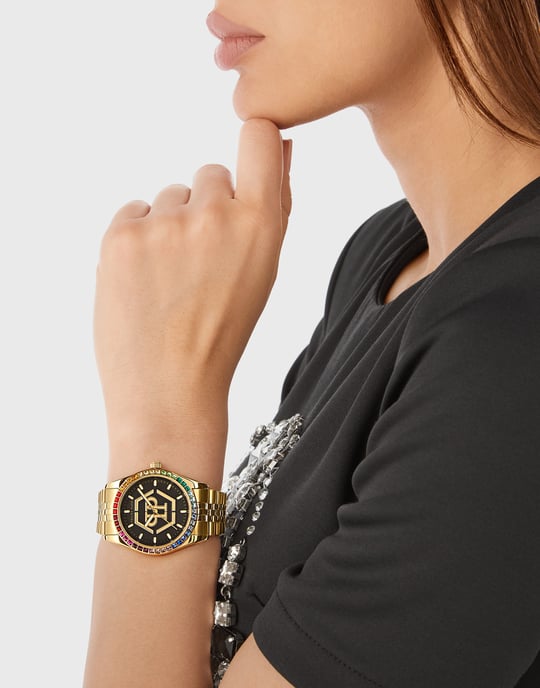 Philipp Plein Date Superlative Dames Goud Horloge PW2BA0623 - Image 3