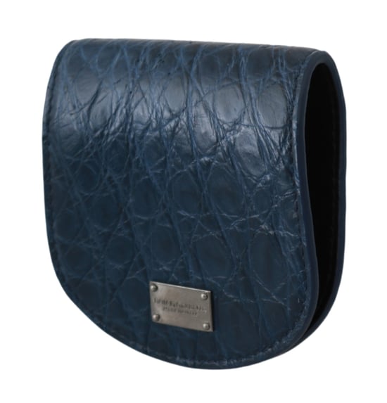 Dolce & Gabbana Blue Holder Pocket Wallet Blue Exotic Skin Condoom Men's Case - Image 2