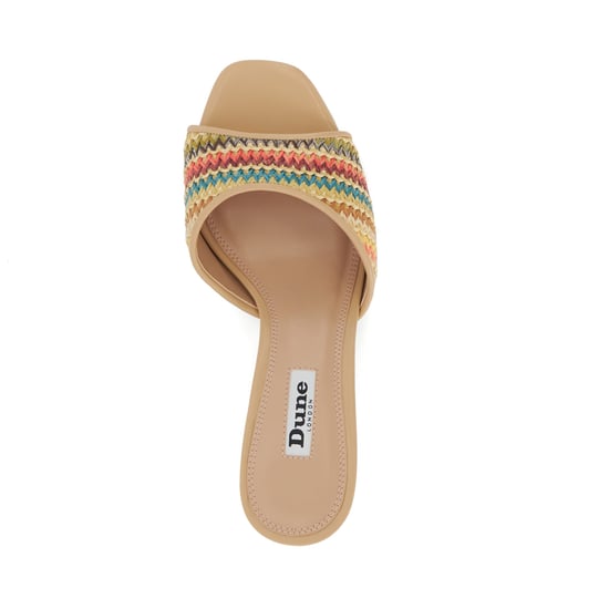 Women's Dune Multicolour Rainbow Crochet Mule Sandals in Multi colour - Image 3