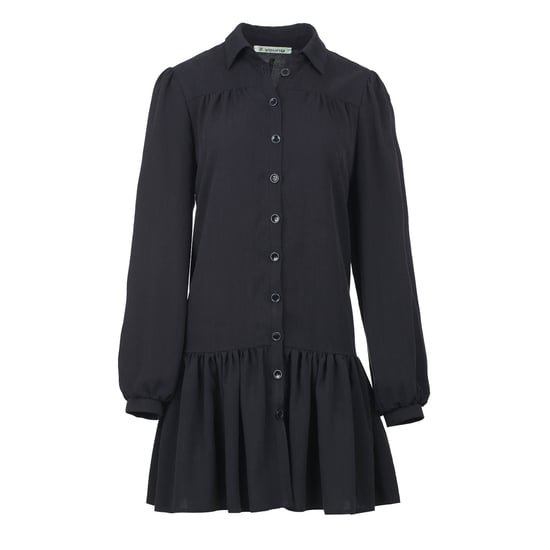 Zwarte Tencel jurk met knopen - Image 2