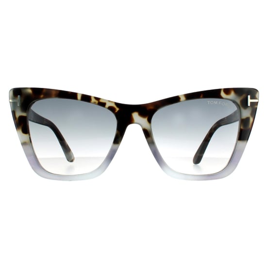 Tom Ford Cat Eye Womens Coloured Havana Grey Gradient