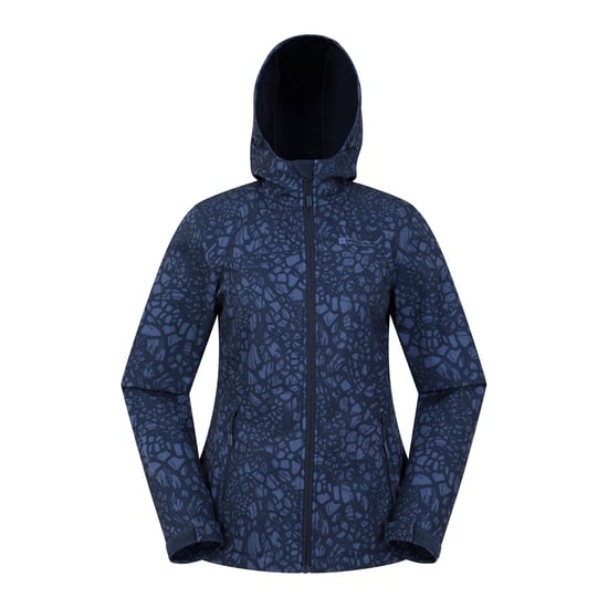 Mountain Warehouse Dames/Dames Exodus Giraffe Print Waterafstotend Soft Shell Jasje (Donkerblauw) - Image 1
