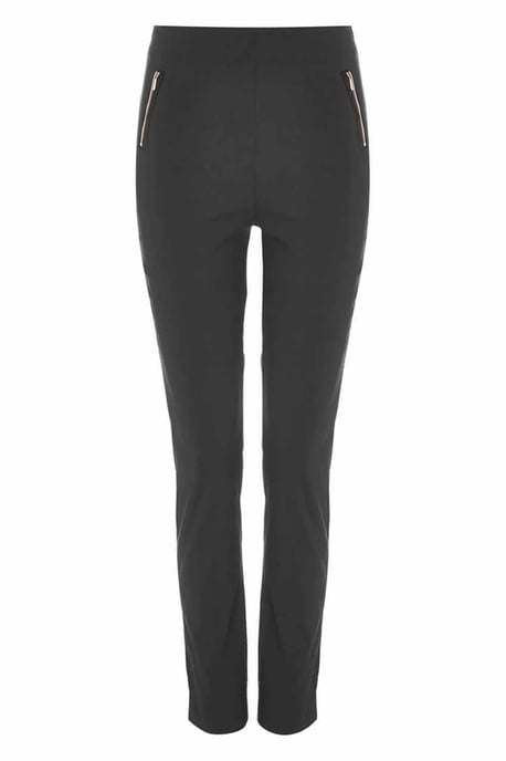 Zip Detail Stretch Trouser