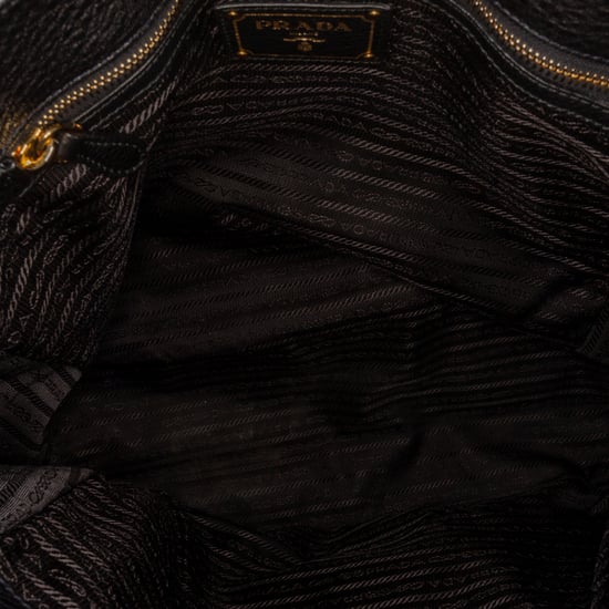 Vintage Prada Vitello Daino Satchel Black