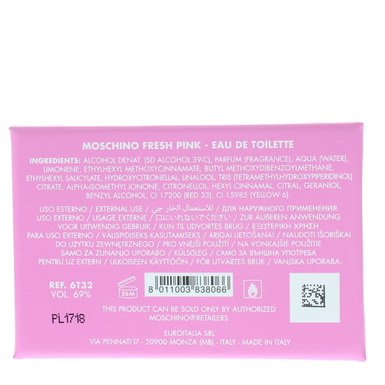 Moschino Pink Fresh Couture Eau de Toilette 100ml Spray Voor Haar - Image 2