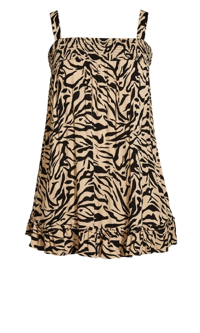 EVANS Women's Zebra Cami Top - neutral