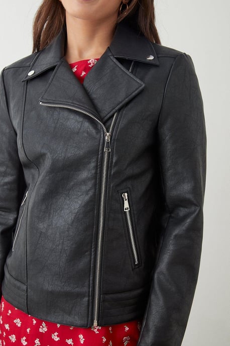 Tall Faux Leather Biker