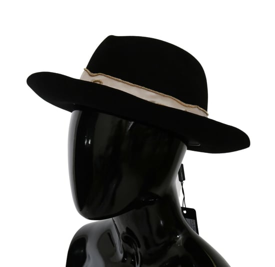 Dolce & Gabbana Dames Zwarte Brede Rand Hoed - Image 3