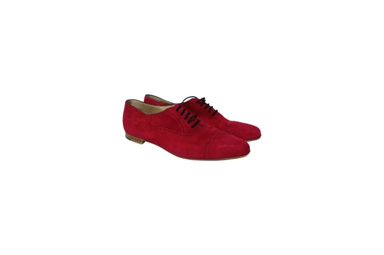 Manolo Blahnik Witney Brogues in Roze Suède - Image 3