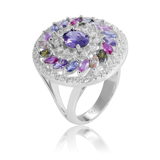 Orphelia 'Enya' Dames 925 Sterling Zilveren Set: Oorbellen + Ring - Zilver SET-7428 - Image 2