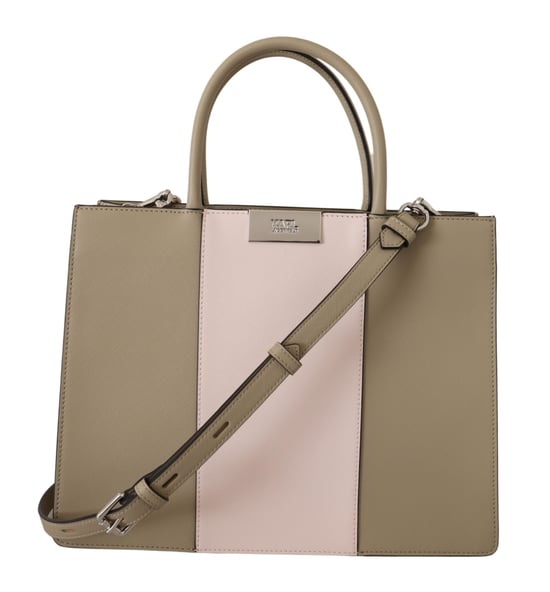 Karl Lagerfeld Sage Green Polyurethane Tote Shoulder Women's Bag