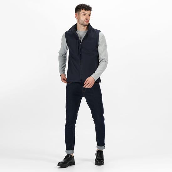 Regatta Heren Flux Softshell Bodywarmer / Mouwloos Jasje Waterafstotend en Windbestendig (Marine /Navy) - Image 3