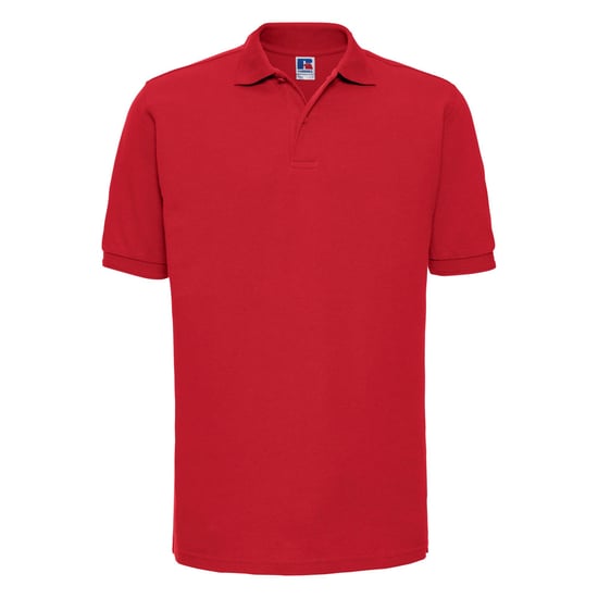 Russell Heren Ripple Collar & Manchet Poloshirt met korte mouwen (Helder rood) - Image 1