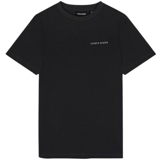 Lyle & Scott geborduurd logo zadel zwart T-shirt - Image 1