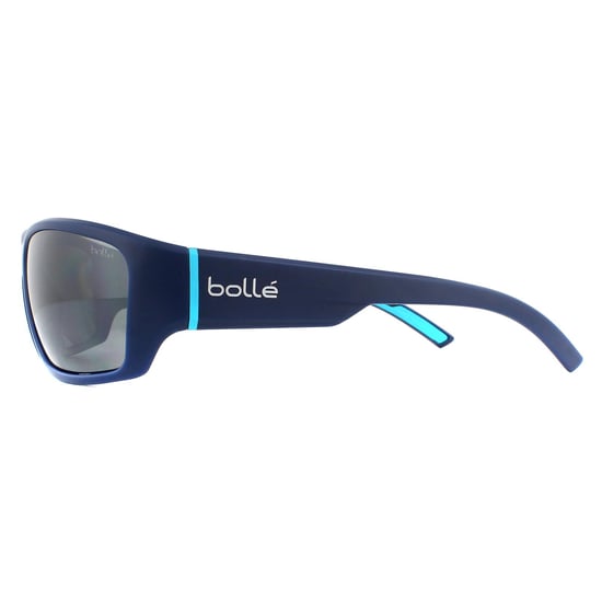 Bolle Rectangle Mens Matte Navy Petrol HD Polarized TNS Gun Sunglasses