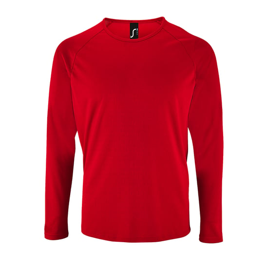 SOLS Heren Sportief T-Shirt met lange mouwen (Rood) - Image 1