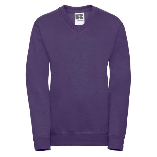 Russell Collection Childrens/Kids V Neck Sweatshirt (Purple)