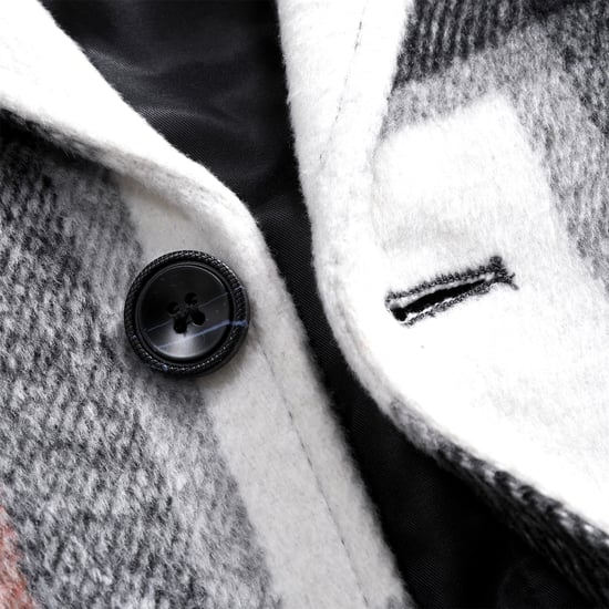 Heren lange slim fit geruite winter dikke jas met sjaalkraag rood - Image 4