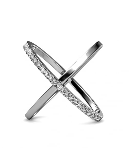 X Duo ring - Oostenrijks kristal - Image 4