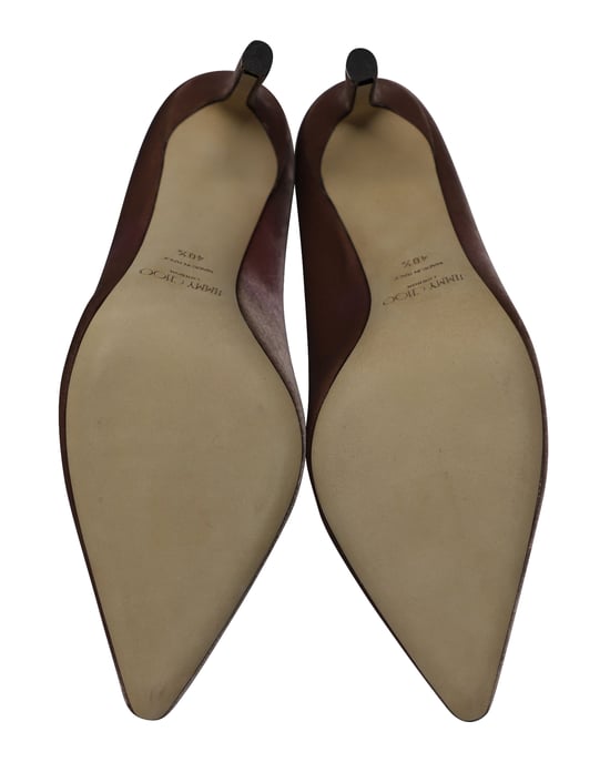 Jimmy Choo Romy 100 Pumps in Roze Velvet - Image 5