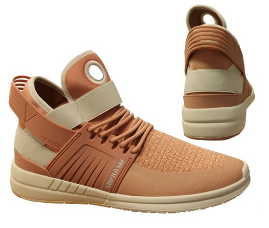 Supra Skytop V Peach Slip On High Top Lace Up Mens Trainers 08032 290 B44E