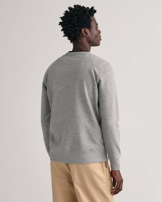 GANT Mens Regular Fit Shield Logo Crew Neck Sweatshirt - Image 2