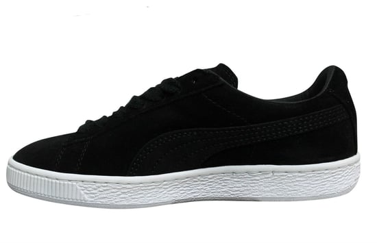 Puma Suede Classic Metal Badge Black Leather Lace Up Mens Trainers 370081 01