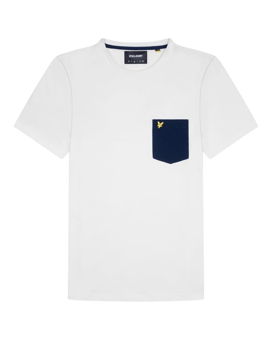 Lyle & Scott T-shirt met contrasterende zak in wit - Image 5