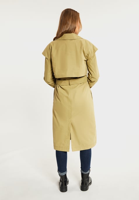 Dreimaster Trenchcoat Dames lichte olijf - Image 5