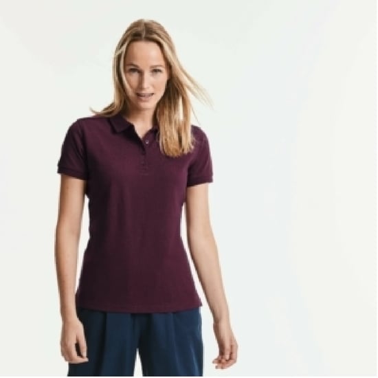 Russell Dames/dames Stretch Short Sleeve Polo Shirt (Bourgondië) - Image 3
