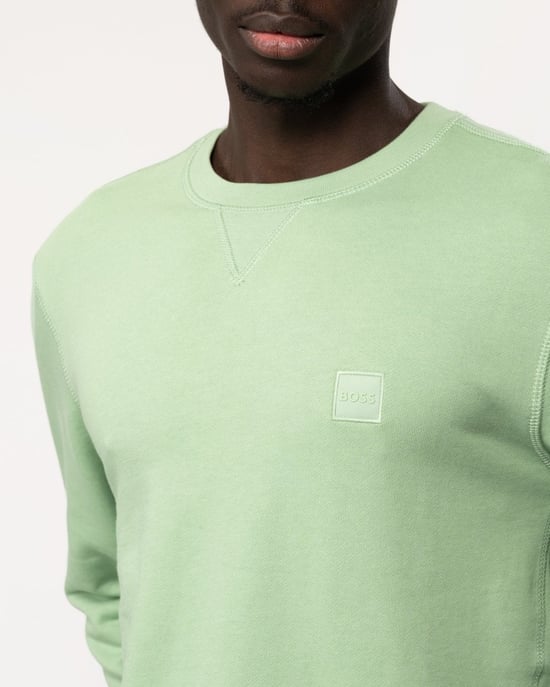 BOSS Orange Westart Heren Crewneck Sweatshirt Met Logopatch - Image 2
