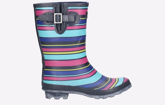 Cotswold Paxford Rubberen Gestreepte Regenlaarzen Voor Dames In Verschillende Kleuren - Image 1