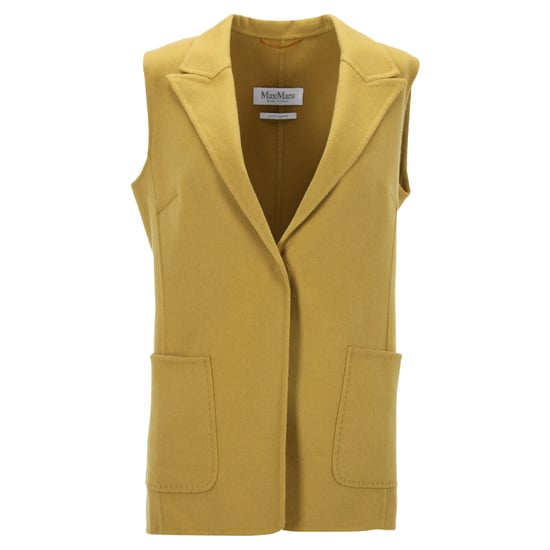 Max Mara Dubbelzijdig Vest in Gele Wol - Image 1