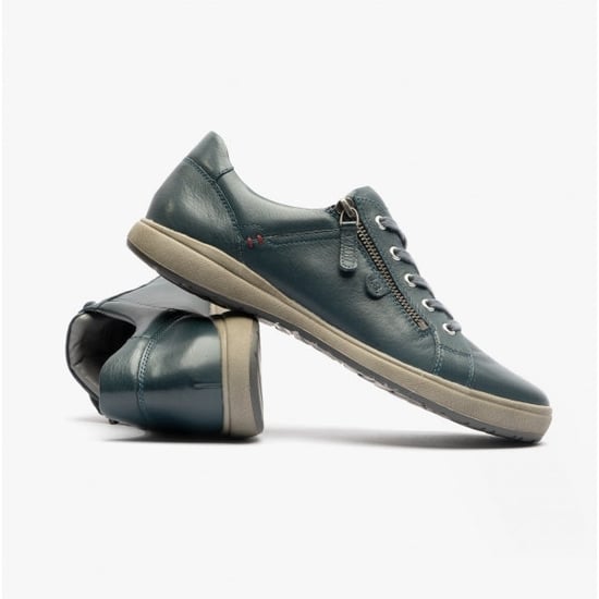 CAREN 12 Dames Leren Sneakers Ocean - Image 5
