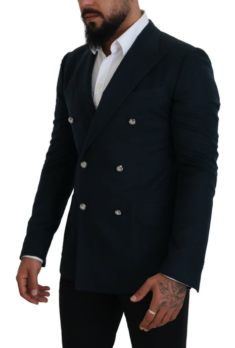 Dolce & Gabbana Heren Blauwe Dubbelzijdige Formele Jas Blazer - Image 2