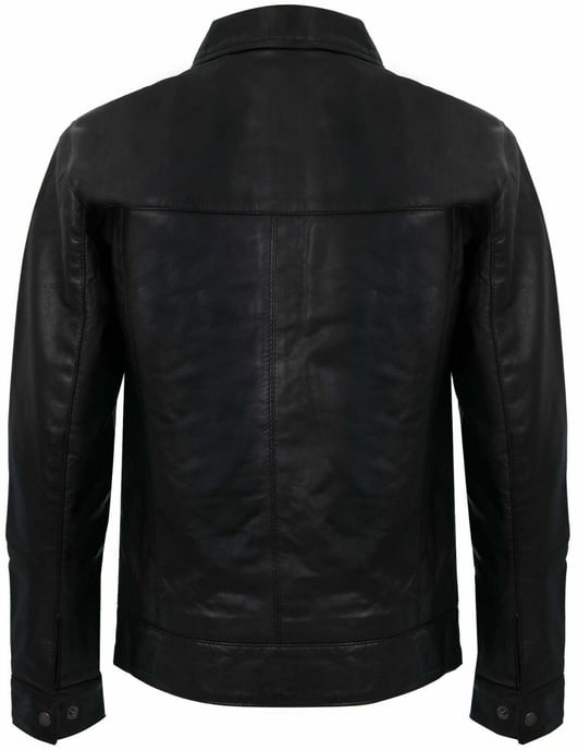 Classic 70s Leather Harrington Jacket