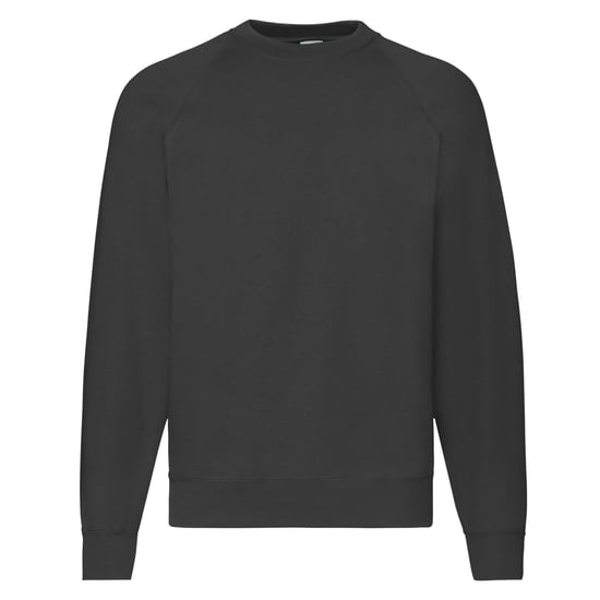 Fruit of the Loom Heren Klassiek Raglan Sweatshirt (Zwart) - Image 1