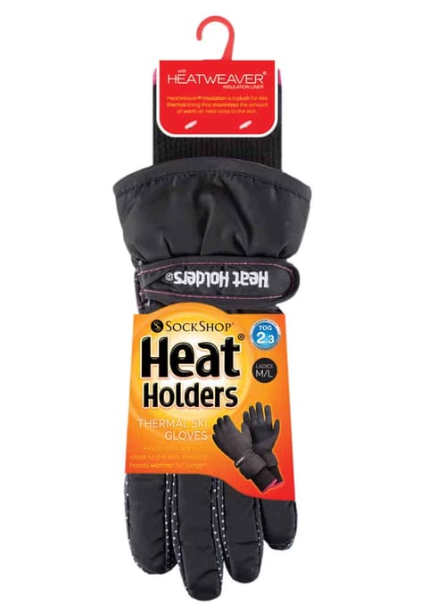 Heat Holders - Waterdichte thermo skihandschoenen voor dames - Zwart - Image 2