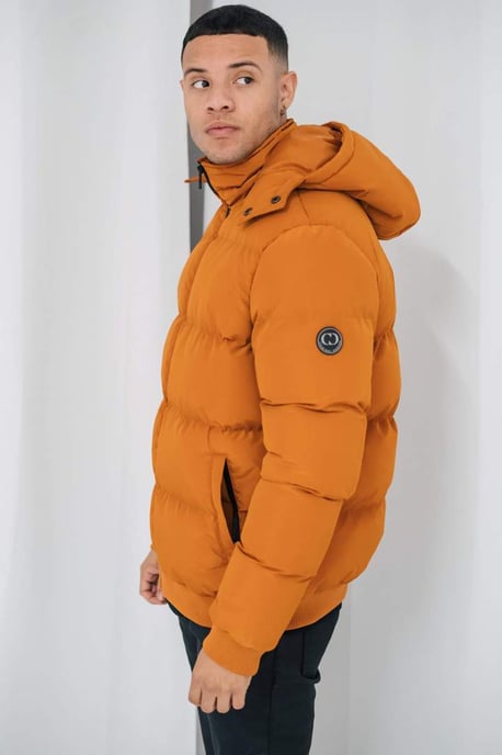 COVENT NYLON PUFFER JACKET - ORANGE