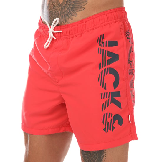 Men's Jack Jones Aruba Swim Shorts in Red