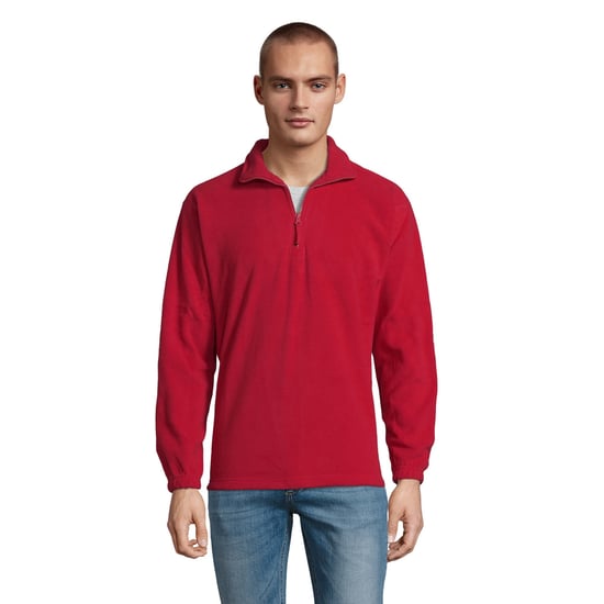 SOLS Volwassen uniseks Ness Half Zip Fleece Top (Rood) - Image 1