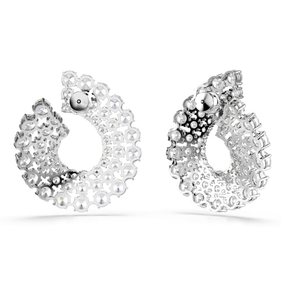 Swarovski 'Matrix Tennis' Women's Base Metal Hoop Earrings - Silver 5705834