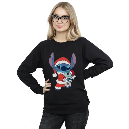 Disney Womens/Ladies Lilo And Stitch Stitch Christmas Sweatshirt (Black)