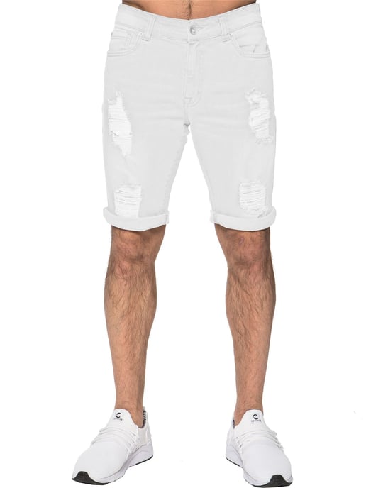Heren Ripped Skinny Shorts - Image 2