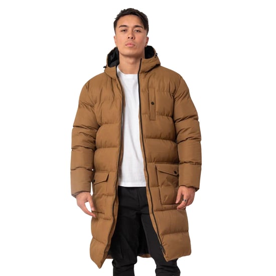 Soulstar Mens Banana Parka Padded Jacket Puffer Longline