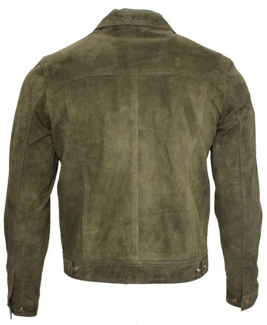 Trucker jeans jacket from goat suede