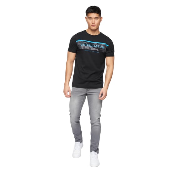 Crosshatch Heren Buraca Denim Slim Jeans (Grijs wasgoed) - Image 4
