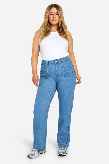 Plus Straight Leg Jean With Front Pockets - Image 1