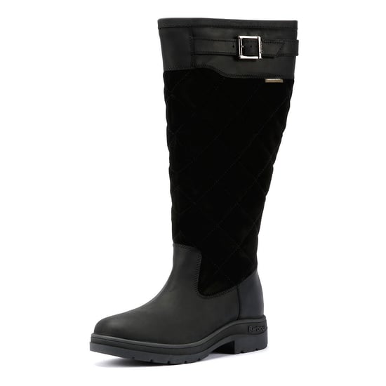 Barbour Oak Lange Laarzen Suède/Vleer Vrouwen Zwart - Image 3